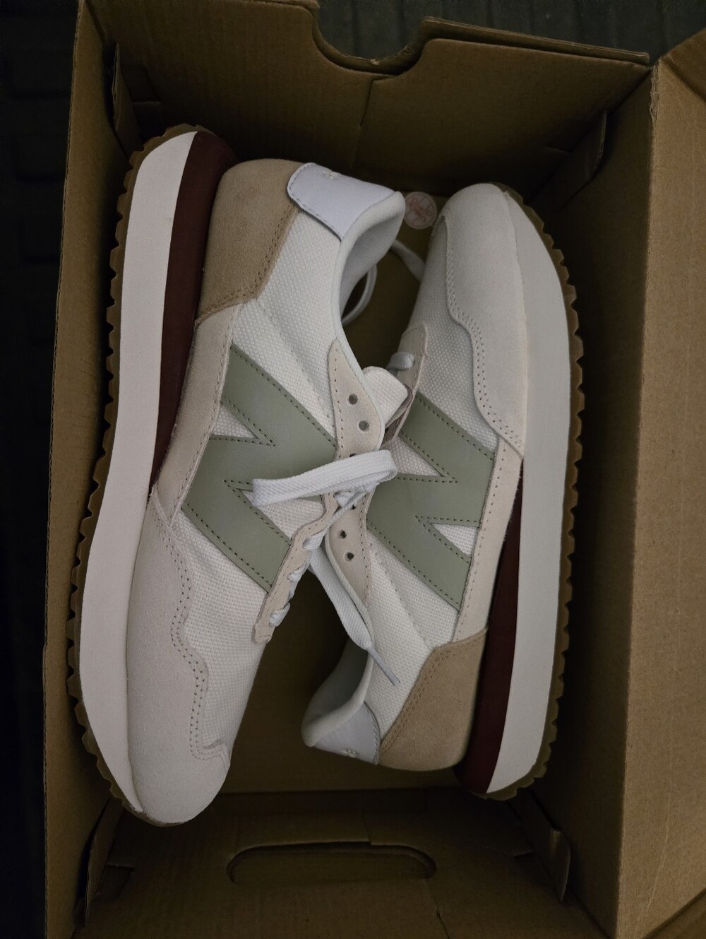 Women's New Balance 237 White and Sage